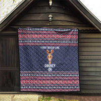 I Just Really Like Donkey Christmas Christmas Quilt Xmas Holiday Patterns - Wonder Print Shop