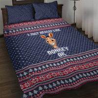 I Just Really Like Donkey Christmas Christmas Quilt Bed Set Xmas Holiday Patterns - Wonder Print Shop