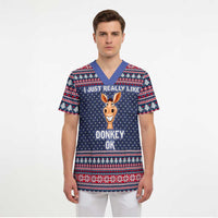 I Just Really Like Donkey Christmas Christmas Scrub Top Xmas Holiday Patterns - Wonder Print Shop