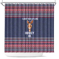 I Just Really Like Donkey Christmas Christmas Shower Curtain Xmas Holiday Patterns - Wonder Print Shop