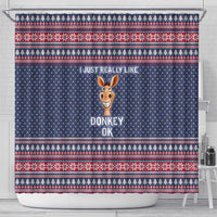 I Just Really Like Donkey Christmas Christmas Shower Curtain Xmas Holiday Patterns - Wonder Print Shop