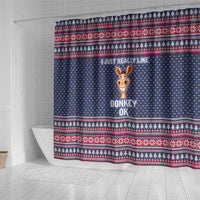 I Just Really Like Donkey Christmas Christmas Shower Curtain Xmas Holiday Patterns - Wonder Print Shop
