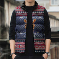 I Just Really Like Donkey Christmas Christmas Sleeveless Puffer Jacket Xmas Holiday Patterns - Wonder Print Shop