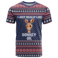 I Just Really Like Donkey Christmas Christmas T Shirt Xmas Holiday Patterns - Wonder Print Shop