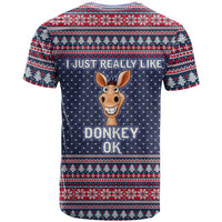 I Just Really Like Donkey Christmas Christmas T Shirt Xmas Holiday Patterns - Wonder Print Shop