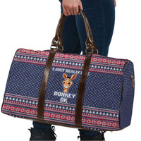 I Just Really Like Donkey Christmas Christmas Travel Bag Xmas Holiday Patterns - Wonder Print Shop