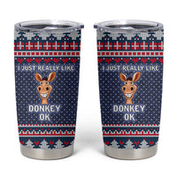 I Just Really Like Donkey Christmas Christmas Tumbler Cup Xmas Holiday Patterns - Wonder Print Shop