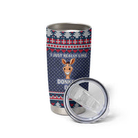 I Just Really Like Donkey Christmas Christmas Tumbler Cup Xmas Holiday Patterns - Wonder Print Shop