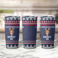 I Just Really Like Donkey Christmas Christmas Tumbler Cup Xmas Holiday Patterns - Wonder Print Shop