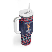 I Just Really Like Donkey Christmas Christmas Tumbler With Handle Xmas Holiday Patterns - Wonder Print Shop