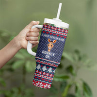 I Just Really Like Donkey Christmas Christmas Tumbler With Handle Xmas Holiday Patterns - Wonder Print Shop