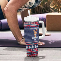 I Just Really Like Donkey Christmas Christmas Tumbler With Handle Xmas Holiday Patterns - Wonder Print Shop