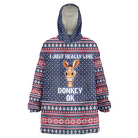 I Just Really Like Donkey Christmas Christmas Wearable Blanket Hoodie Xmas Holiday Patterns - Wonder Print Shop