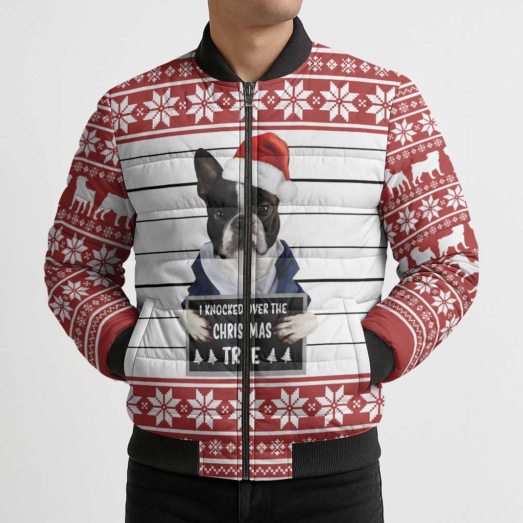 I Knocked Over Yhe Christmas Tree Christmas Christmas Bomber Puffer Jacket Xmas Holiday Patterns - Wonder Print Shop