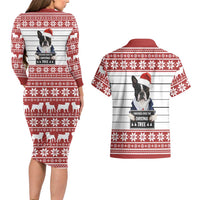 I Knocked Over Yhe Christmas Tree Christmas Christmas Couples Matching Long Sleeve Bodycon Dress and Hawaiian Shirt Xmas Holiday Patterns - Wonder Print Shop