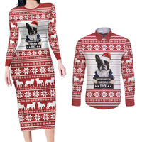 I Knocked Over Yhe Christmas Tree Christmas Christmas Couples Matching Long Sleeve Bodycon Dress and Long Sleeve Button Shirt Xmas Holiday Patterns - Wonder Print Shop