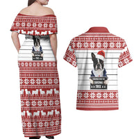 I Knocked Over Yhe Christmas Tree Christmas Christmas Couples Matching Off Shoulder Maxi Dress and Hawaiian Shirt Xmas Holiday Patterns - Wonder Print Shop