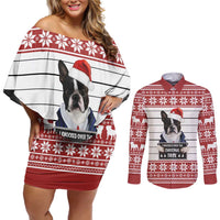I Knocked Over Yhe Christmas Tree Christmas Christmas Couples Matching Off Shoulder Short Dress and Long Sleeve Button Shirt Xmas Holiday Patterns - Wonder Print Shop