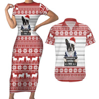 I Knocked Over Yhe Christmas Tree Christmas Christmas Couples Matching Short Sleeve Bodycon Dress and Hawaiian Shirt Xmas Holiday Patterns - Wonder Print Shop