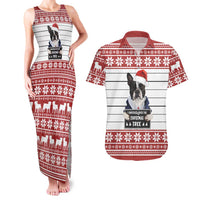 I Knocked Over Yhe Christmas Tree Christmas Christmas Couples Matching Tank Maxi Dress and Hawaiian Shirt Xmas Holiday Patterns - Wonder Print Shop