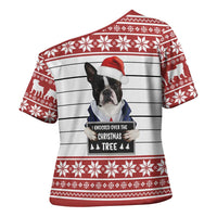I Knocked Over Yhe Christmas Tree Christmas Christmas Cross Shoulder Shirt Xmas Holiday Patterns - Wonder Print Shop