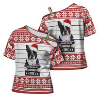 I Knocked Over Yhe Christmas Tree Christmas Christmas Cross Shoulder Shirt Xmas Holiday Patterns - Wonder Print Shop