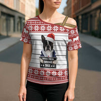 I Knocked Over Yhe Christmas Tree Christmas Christmas Cross Shoulder Shirt Xmas Holiday Patterns - Wonder Print Shop