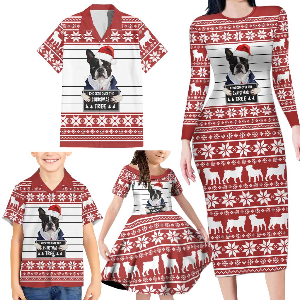 I Knocked Over Yhe Christmas Tree Christmas Christmas Family Matching Long Sleeve Bodycon Dress and Hawaiian Shirt Xmas Holiday Patterns - Wonder Print Shop