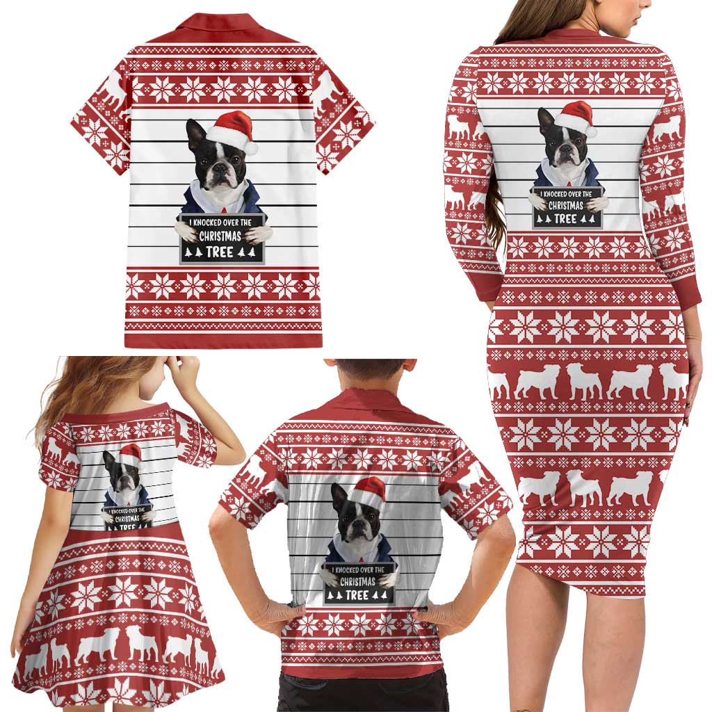 I Knocked Over Yhe Christmas Tree Christmas Christmas Family Matching Long Sleeve Bodycon Dress and Hawaiian Shirt Xmas Holiday Patterns - Wonder Print Shop