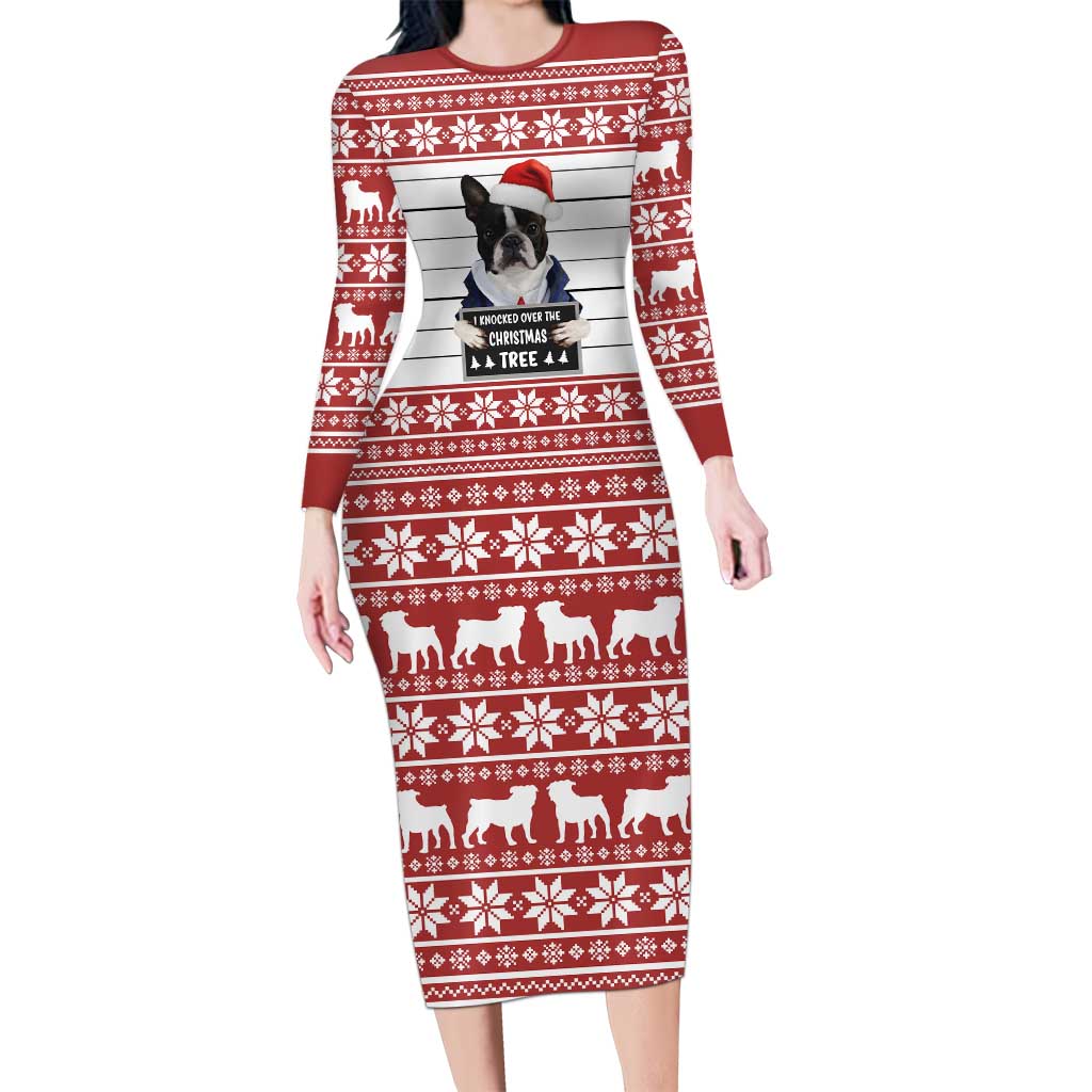 I Knocked Over Yhe Christmas Tree Christmas Christmas Family Matching Long Sleeve Bodycon Dress and Hawaiian Shirt Xmas Holiday Patterns - Wonder Print Shop