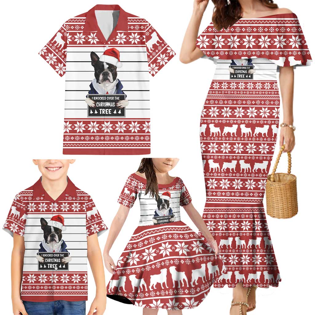 I Knocked Over Yhe Christmas Tree Christmas Christmas Family Matching Mermaid Dress and Hawaiian Shirt Xmas Holiday Patterns - Wonder Print Shop