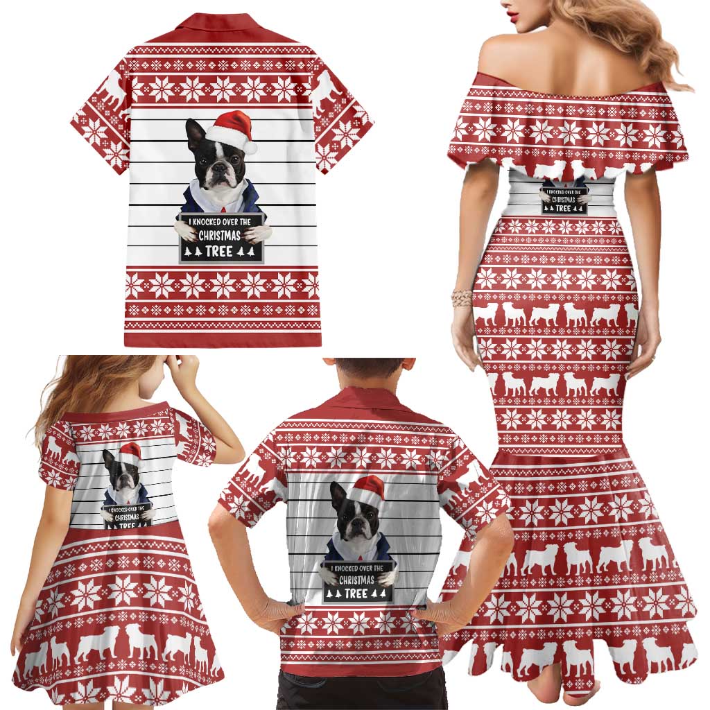 I Knocked Over Yhe Christmas Tree Christmas Christmas Family Matching Mermaid Dress and Hawaiian Shirt Xmas Holiday Patterns - Wonder Print Shop