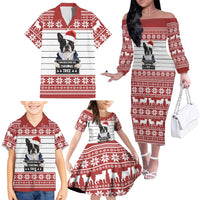 I Knocked Over Yhe Christmas Tree Christmas Christmas Family Matching Off The Shoulder Long Sleeve Dress and Hawaiian Shirt Xmas Holiday Patterns - Wonder Print Shop