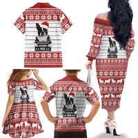I Knocked Over Yhe Christmas Tree Christmas Christmas Family Matching Off The Shoulder Long Sleeve Dress and Hawaiian Shirt Xmas Holiday Patterns - Wonder Print Shop