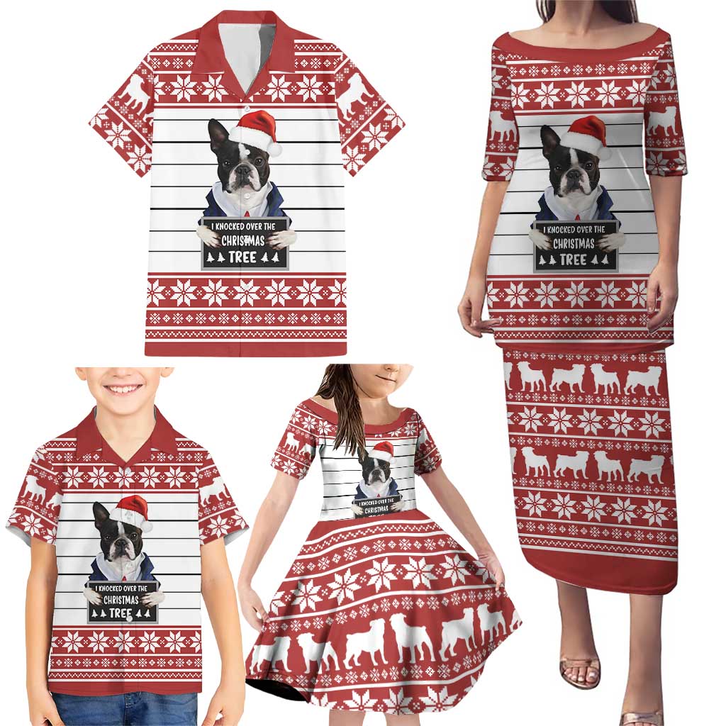 I Knocked Over Yhe Christmas Tree Christmas Christmas Family Matching Puletasi and Hawaiian Shirt Xmas Holiday Patterns - Wonder Print Shop