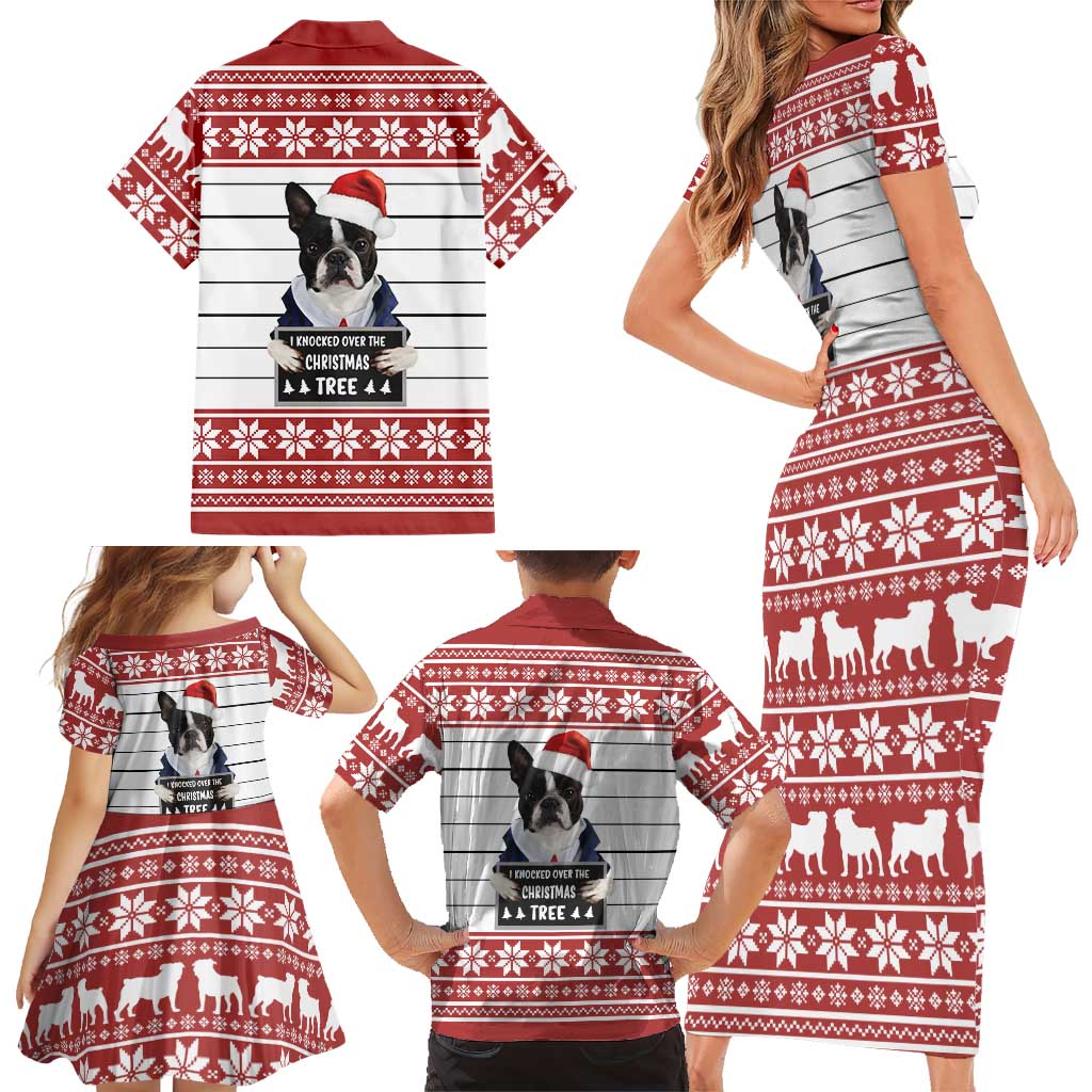 I Knocked Over Yhe Christmas Tree Christmas Christmas Family Matching Short Sleeve Bodycon Dress and Hawaiian Shirt Xmas Holiday Patterns - Wonder Print Shop