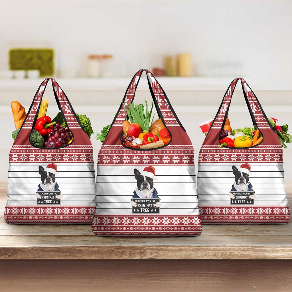 I Knocked Over Yhe Christmas Tree Christmas Christmas Grocery Bag Xmas Holiday Patterns - Wonder Print Shop