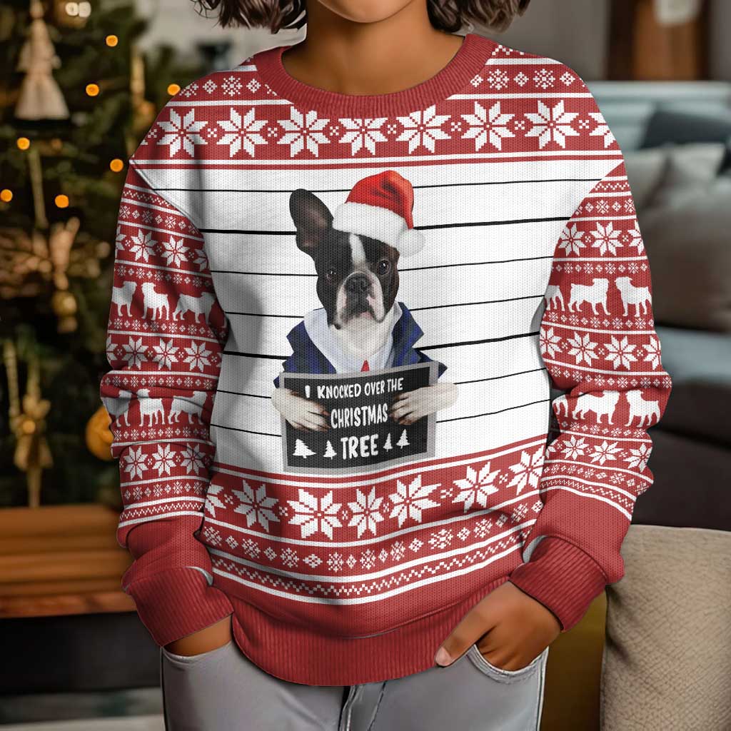 I Knocked Over Yhe Christmas Tree Christmas Kid Ugly Christmas Sweater Xmas Holiday Patterns - Wonder Print Shop