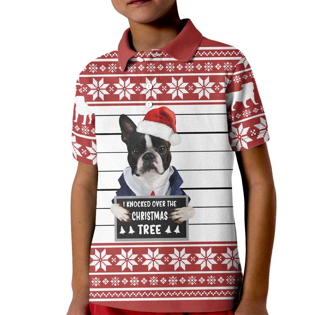 I Knocked Over Yhe Christmas Tree Christmas Christmas Kid Polo Shirt Xmas Holiday Patterns - Wonder Print Shop