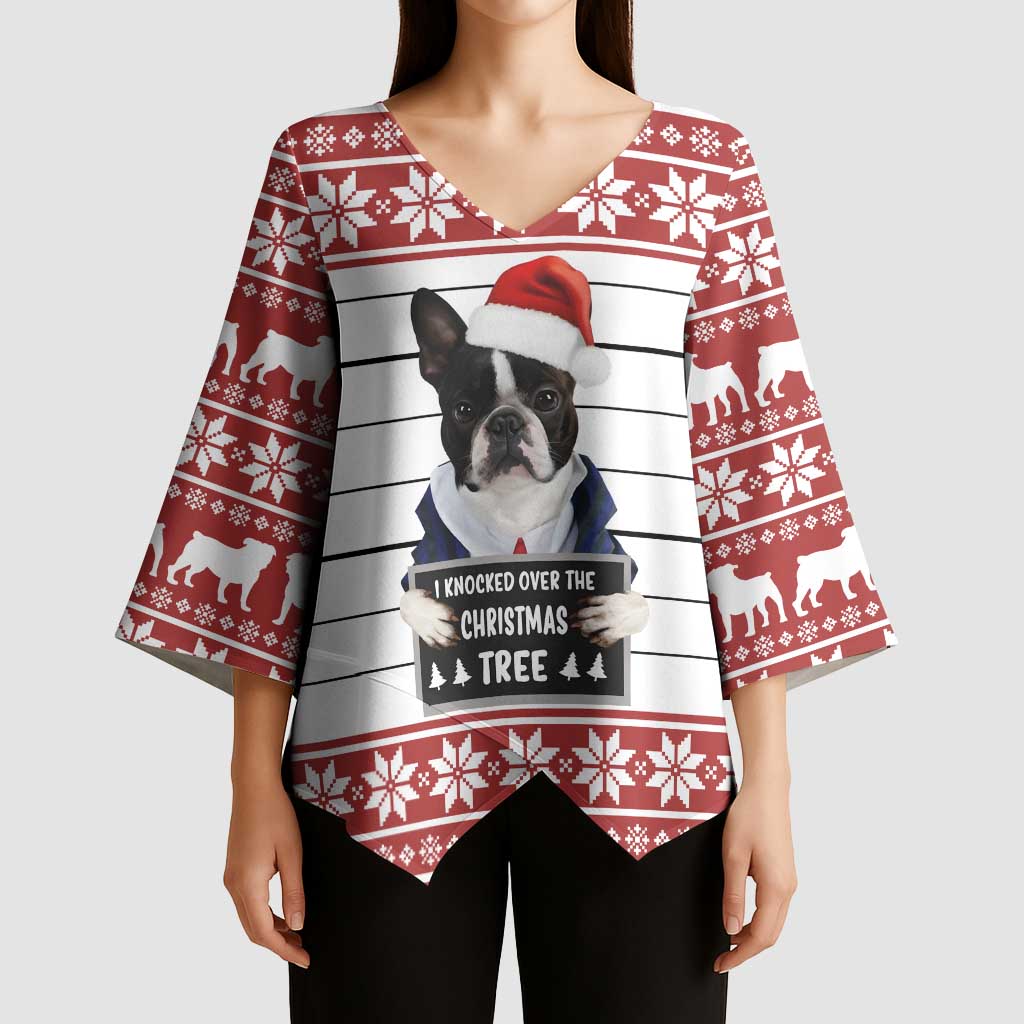 I Knocked Over Yhe Christmas Tree Christmas Christmas Kimono Sleeve Blouse Xmas Holiday Patterns - Wonder Print Shop