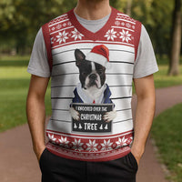 I Knocked Over Yhe Christmas Tree Christmas Christmas Knitted V-Neck Vest Xmas Holiday Patterns - Wonder Print Shop