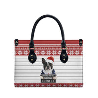 I Knocked Over Yhe Christmas Tree Christmas Christmas Leather Bag Xmas Holiday Patterns - Wonder Print Shop