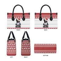 I Knocked Over Yhe Christmas Tree Christmas Christmas Leather Bag Xmas Holiday Patterns - Wonder Print Shop