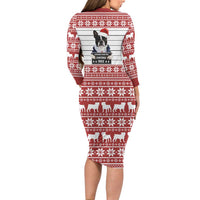 I Knocked Over Yhe Christmas Tree Christmas Christmas Long Sleeve Bodycon Dress Xmas Holiday Patterns - Wonder Print Shop