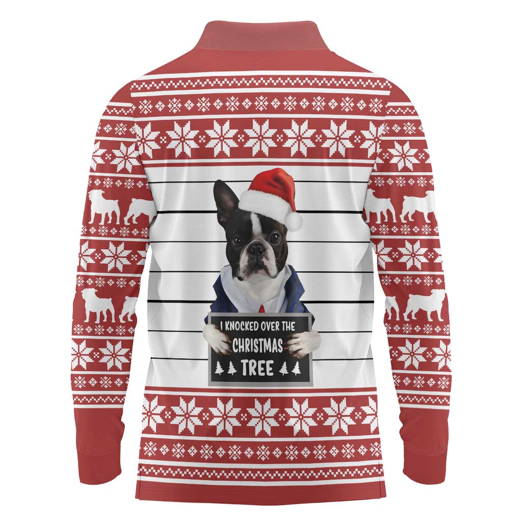 I Knocked Over Yhe Christmas Tree Christmas Christmas Long Sleeve Polo Shirt Xmas Holiday Patterns - undefined
