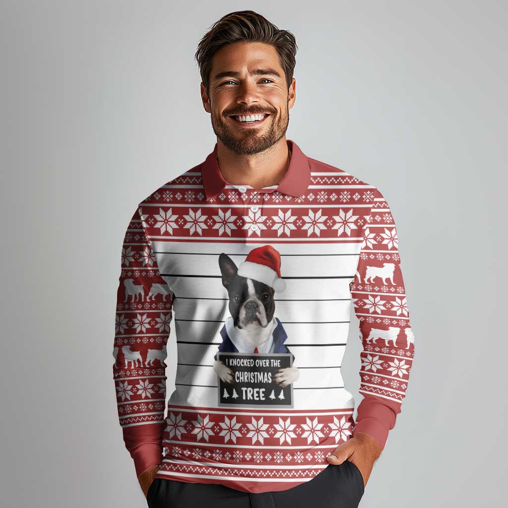 I Knocked Over Yhe Christmas Tree Christmas Christmas Long Sleeve Polo Shirt Xmas Holiday Patterns - undefined