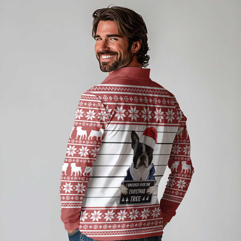 I Knocked Over Yhe Christmas Tree Christmas Christmas Long Sleeve Polo Shirt Xmas Holiday Patterns - undefined