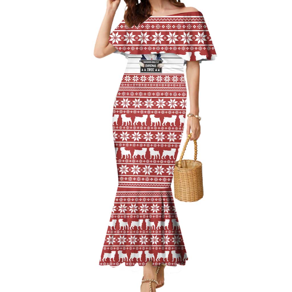 I Knocked Over Yhe Christmas Tree Christmas Christmas Mermaid Dress Xmas Holiday Patterns - Wonder Print Shop