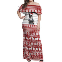 I Knocked Over Yhe Christmas Tree Christmas Christmas Off Shoulder Maxi Dress Xmas Holiday Patterns - Wonder Print Shop