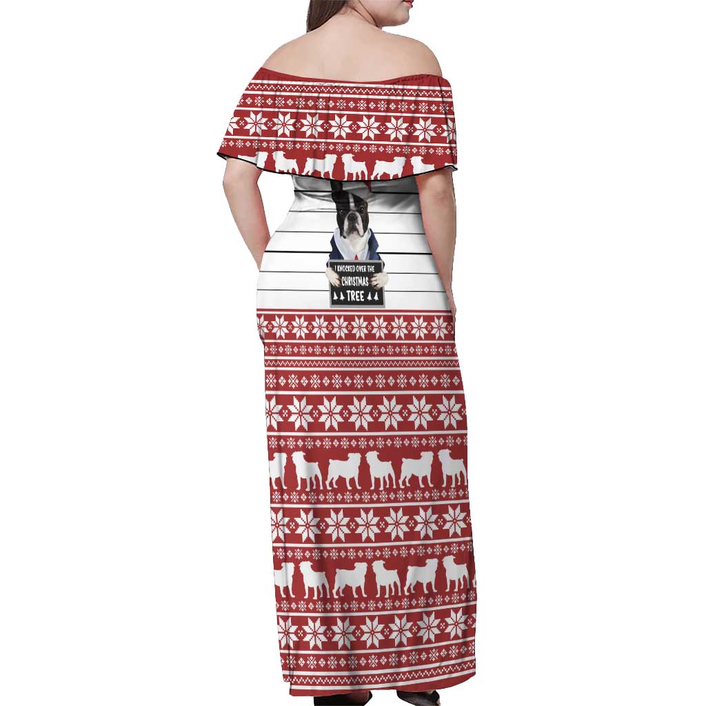 I Knocked Over Yhe Christmas Tree Christmas Christmas Off Shoulder Maxi Dress Xmas Holiday Patterns - Wonder Print Shop
